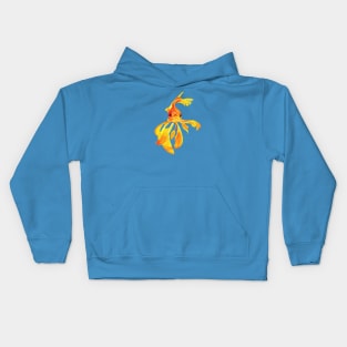 Cute Fantail Goldfish Vector Art Kids Hoodie